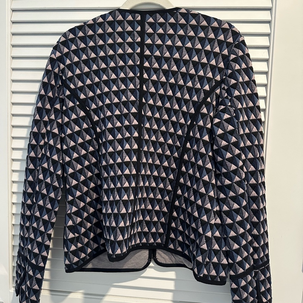 Geometric Patterned Bomber Jacket - image 4